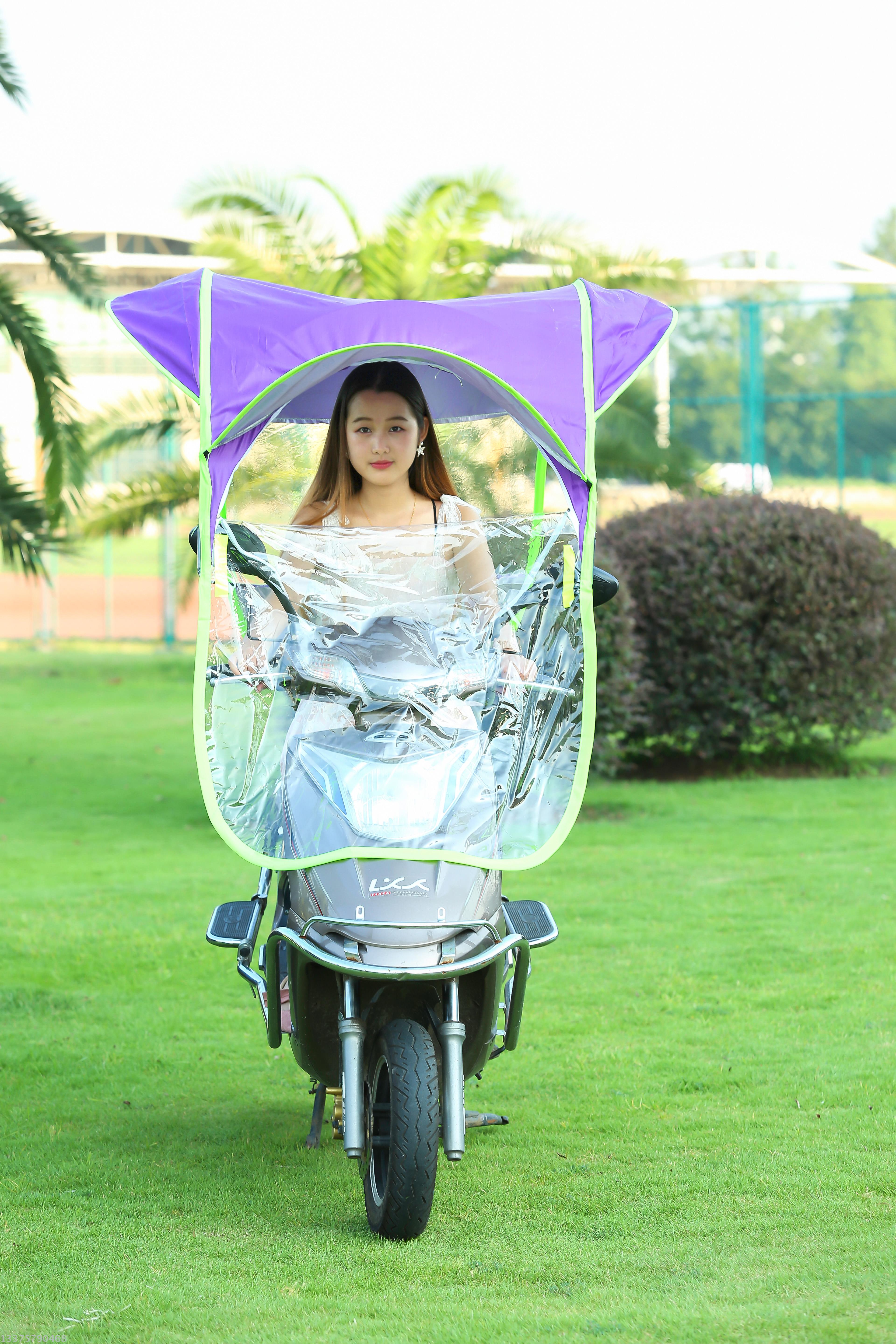 电动车雨棚 电瓶车雨篷 摩托车挡风遮雨棚 电瓶车太阳伞可折叠