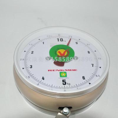 Seafood aquaculture waterproof crane scale 10 kg scale dial weighing machine kitchen scale pointer scale double - sided spring balance
