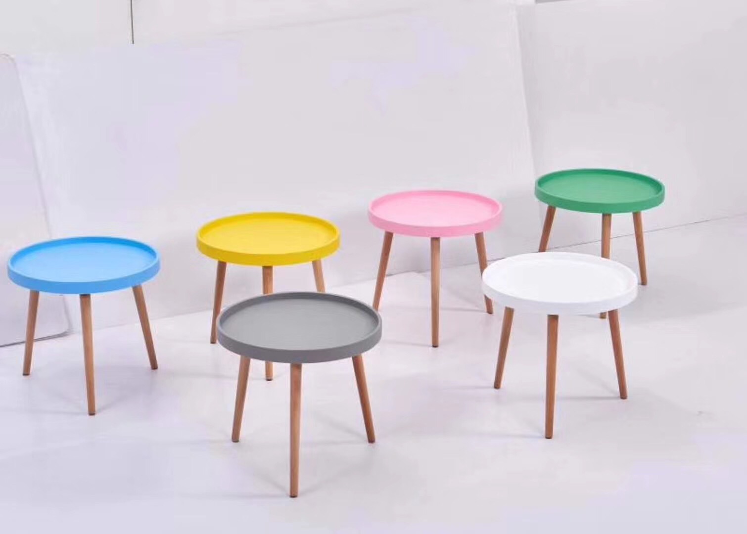 Supply Nordic Creative Home Living Room Round Small Short Modern Simple Pp Coffee Table Sofa Side Corner Coffee Table Sofa Side, Small Short Round End Table