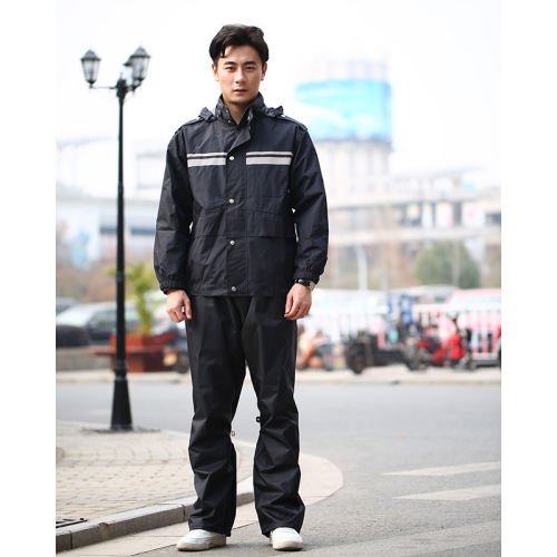 alarm type rainproof suit adult raincoat with reflective stripe raincoat suit yiwu factory customized wholesale