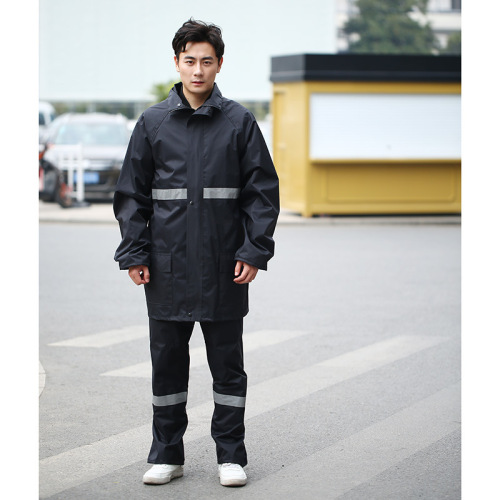 new men‘s adult outdoor sports raincoat reflective stripe fashion creative poncho rainproof suit factory wholesale