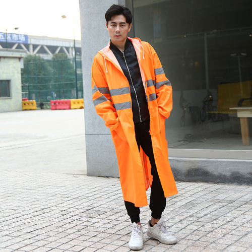 new adult poncho korean style new reflective stripe coat fashion creative pe glue raincoat factory wholesale customization