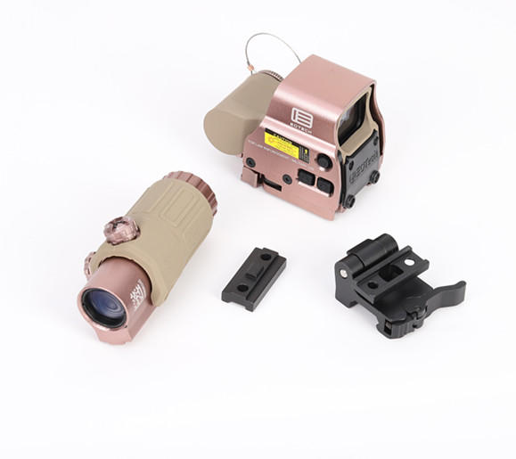 558 g33套装组合 增高快拆土豪金 内红点全息瞄准镜 黑色红色