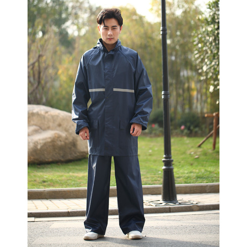 2018 factory creative fluorescent split raincoat outdoor adult reflective raincoat rain pants suit wholesale customization