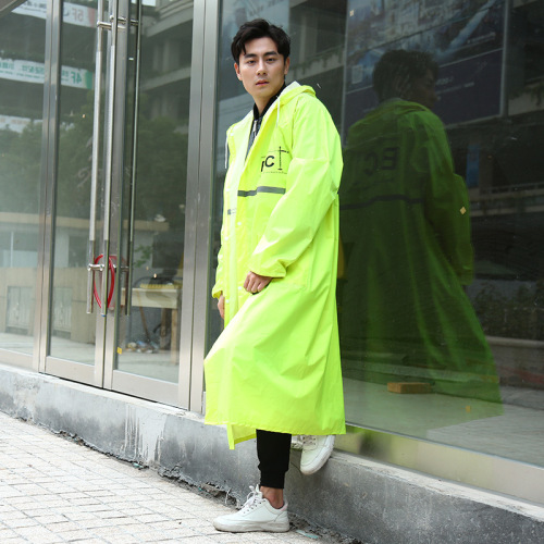 new polyester poncho korean style fashionable reflective raincoat creative waterproof coat customized wholesale by foreign trade manufacturers