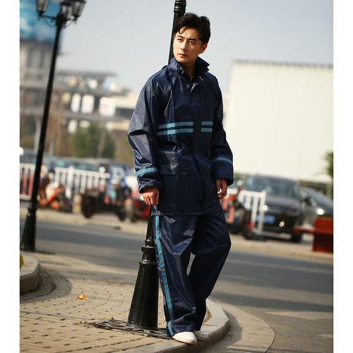 aliexpress adult raincoat reflective stripe pvc raincoat split suit factory rain gear customized wholesale