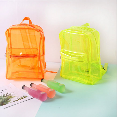 New Harajuku Style Jelly Transparent Backpack Crystal beach Travel Backpack Middle School Student Schoolbag Trendy Korean Style 