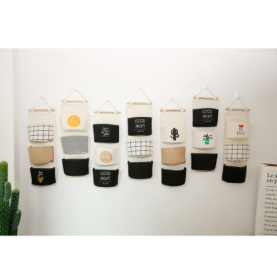 There are four points in the code Manufacturers Zakka Cactus Series hanging bag Home bathroom kitchen