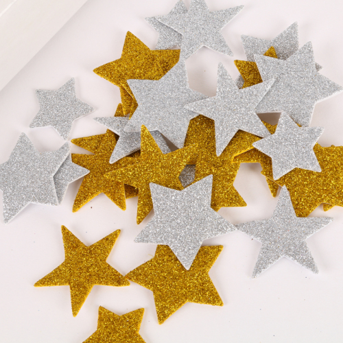 factory direct sales diy stickers children‘s gold powder sticker five-pointed star