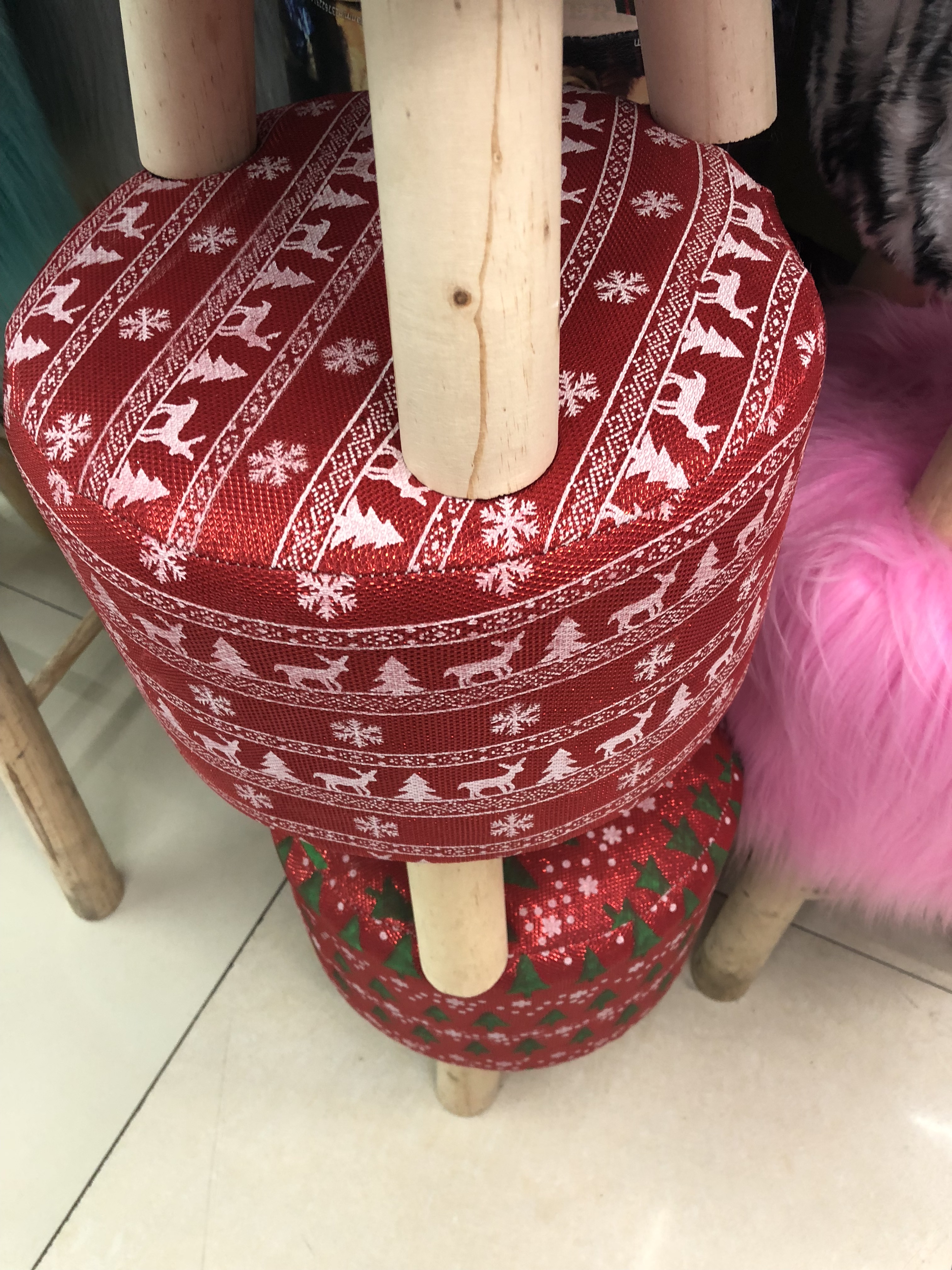 Supply Christmas home stool small garden stool