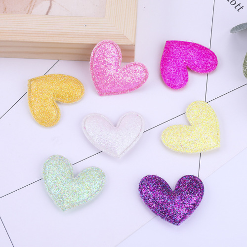 Ultrasonic Embossed Heart-Shaped Accessories Sequins Cartoon Hair Accessories Exquisite Floral Decorations Clothing Hat Decoration Accessories