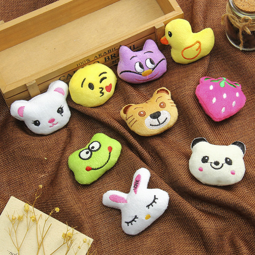 creative plush cartoon animal head diy drainage catch crane machine ground pile pay attention to scanning code small gifts