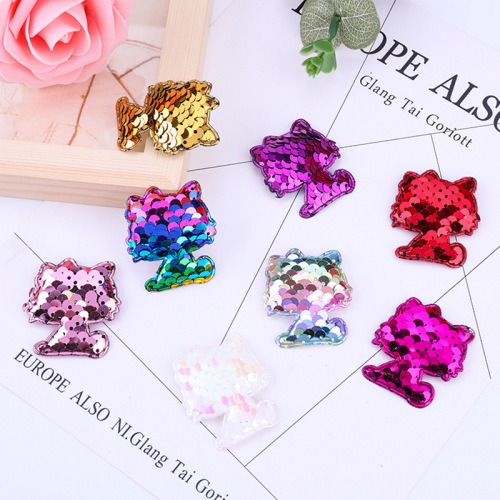 Resin Glitter Sequins cat DIY Phone Case Kitten Hair Accessories Flip Color Changing Material Jewelry Accessories Ornament Accessories Wholesale 