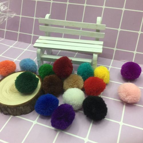 Factory Direct Sales Polyester Cashmere 3cm Fur Ball， Bags Ornament Hat Scarf Clothing Home Textile Decoration