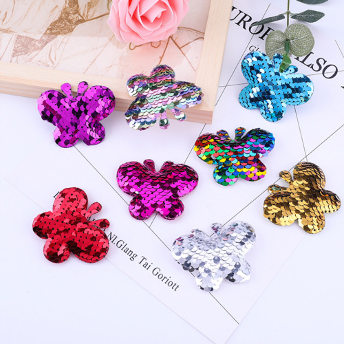 Ultrasonic Embossing Multi-Purpose DIY Ornament Handmade Material Children‘s Barrettes Sequined Butterfly Gloves Clothes Accessories