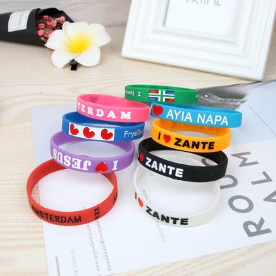 Men and women general silicone sports bracelet simple basketball energy pywith student letter logo manufacturers wholesale