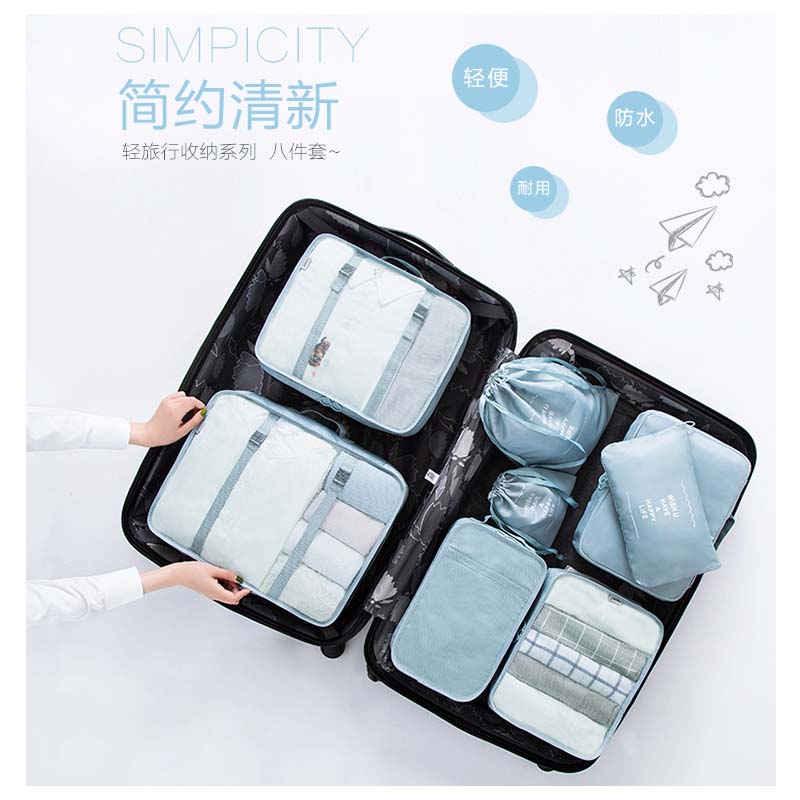 Packing bags for travel 8 pieces of clothing