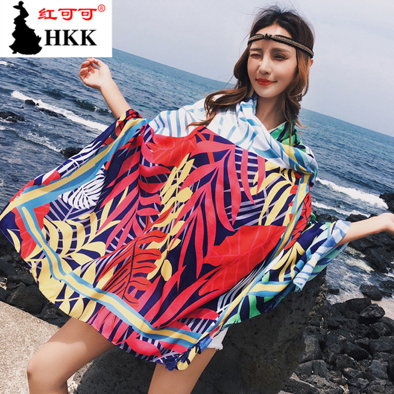 Tourist sunscreen towel spring summer national wind beach desert sun - shading scarf warm air - cond