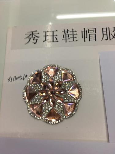 Plastic Mesh Hot Stamping Rhinestone Shoe Ornament Light Diamond Diamond