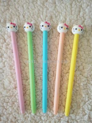 Manufacturers direct new Japan and Korea creative modeling cartoon KT cat candy color advertising ballpoint pen