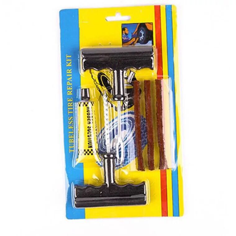 Auto tyre repair kit - 6 - piece repair kit - car, motorcycle and bicycle rapid tire repair kit