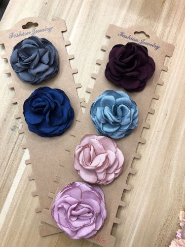 Korean Style DIY Fabric Flower Handmade Burnt Flower Hair Accessories Headdress Hat Shoes Clothing Ornament Factory Wholesale