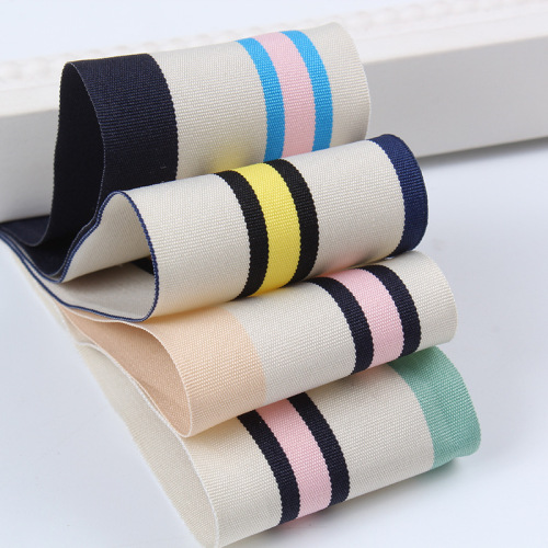 High Elastic Cotton Silk Korean Stripe Belt Clothing Accessories Bow Ribbon Handmade DIY Hair Accessories Material Korean Ribbon