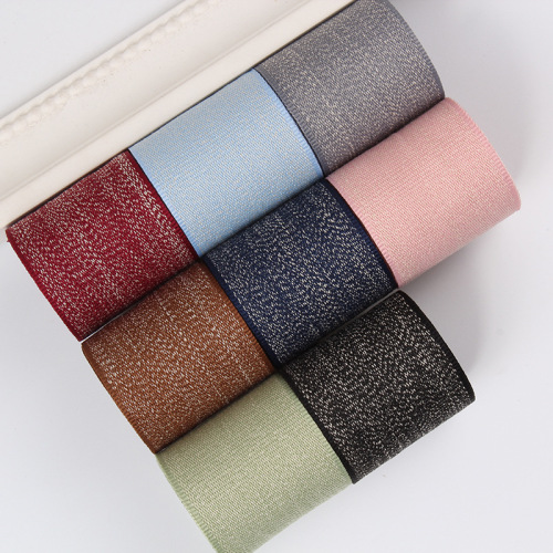 polyester cotton two-color ribbon cotton and linen contrast color clothing accessories ribbon gift box straw hat ribbon diy handmade hair accessories material