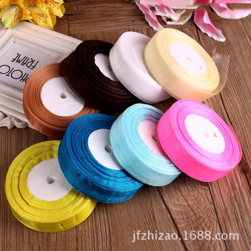 diy handmade material ribbon headdress material gift packaging in stock 2.0cm ribbon organza tape