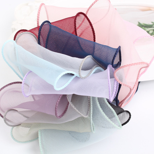 baked edge yarn dingxin ribbon snow yarn ribbon diy handmade hair accessories bow material color transparent chiffon ribbon