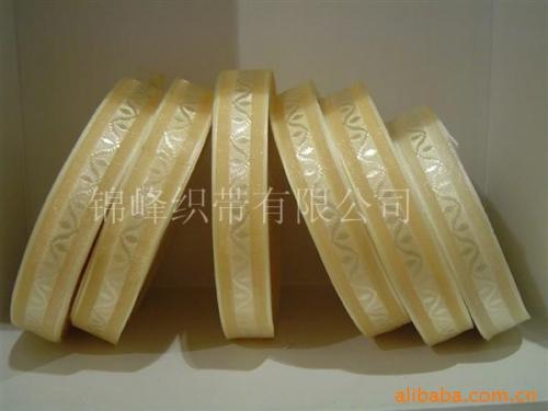 [Factory Direct Sales] Wedding Celebration Wedding Supplies Ribbon Packaging Using Ribbon Double Gold Transparent Jacquard Yarn