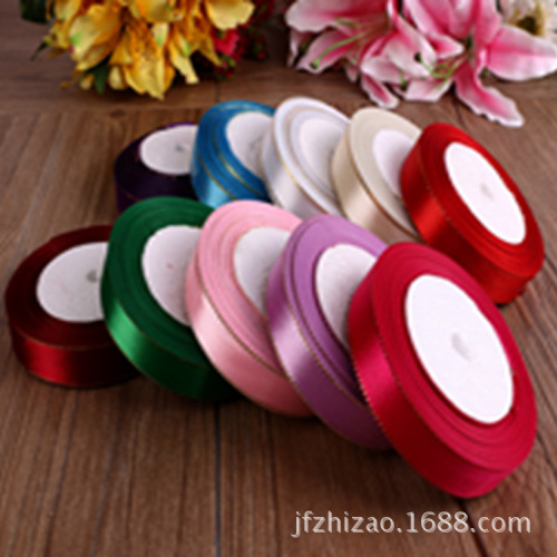 jinfeng boutique double gold color ribbon supply wholesale clothing accessories factory direct sales