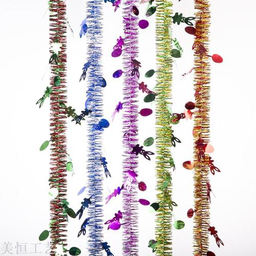 factory direct christmas color bar wedding christmas party celebration decoration pull flower flash pull flag