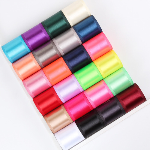 Factory Straight Camisole Plain Weave with Polyester Satin Ribbon DIY Handmade Ornament Rib Edge Ribbon Gift Packaging Clothing Ribbon