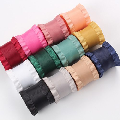 dingxin south korea imported polyester ribbon bilateral ruffled skirt ribbon diy handmade hair accessories bow material