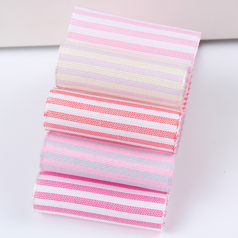 Dyed yarn-stripe vertical colored zebra hair ribbon ribbon b...