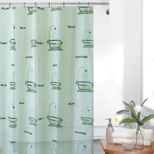[Baihao] Shower Curtain Waterproof and Mildew-Proof Thickened Hanging Curtain Bathroom Partition Curtain Non-Perforated Curtain Shower Curtain A- 060