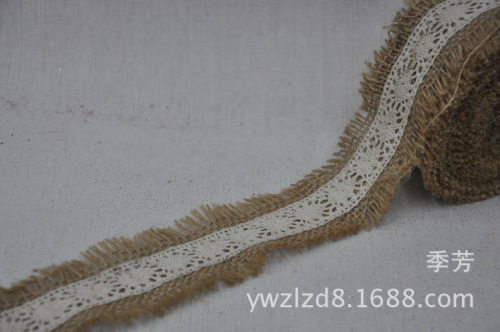 Factory Direct Sales Customized Burrs Jute Multi-Color Linen Strip Rolls Linen Lace Rope DIY Handmade Accessories