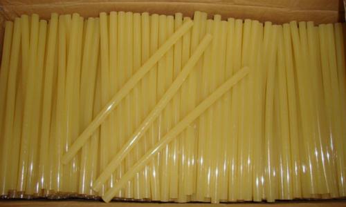[guke] foreign trade bright yellow glue stick translucent yellow hot melt glue stick pure rubber raw material
