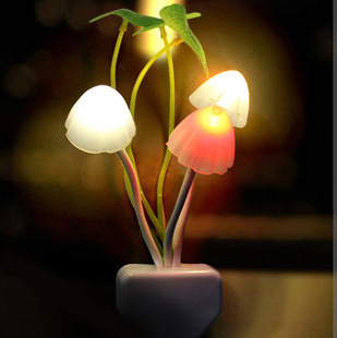 led colorful small night lamp creative light control induction night light gift avatar mushroom small night lamp 30g