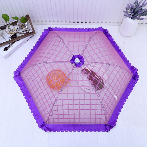 natural Living Dining Table Food Cover Dust Cover Removable and Washable Foldable Lace Mesh Vegetable Cover Factory Wholesale 
