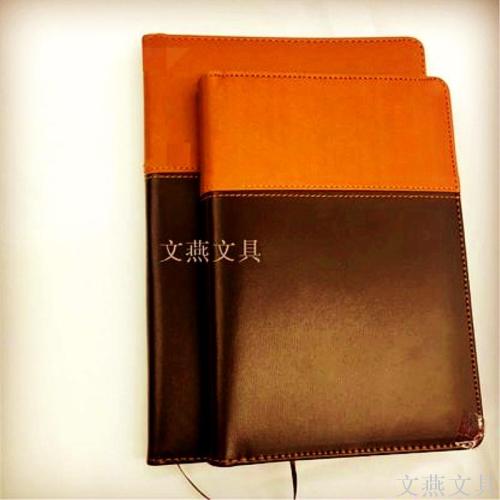 xinmiao pu pearlescent two-fold leather paperback notebook boutique business office leather notebook custom wholesale