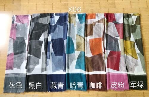 Sequin Stitching Square Fashion Silk Scarf Summer Shawl Colors and Styles X 