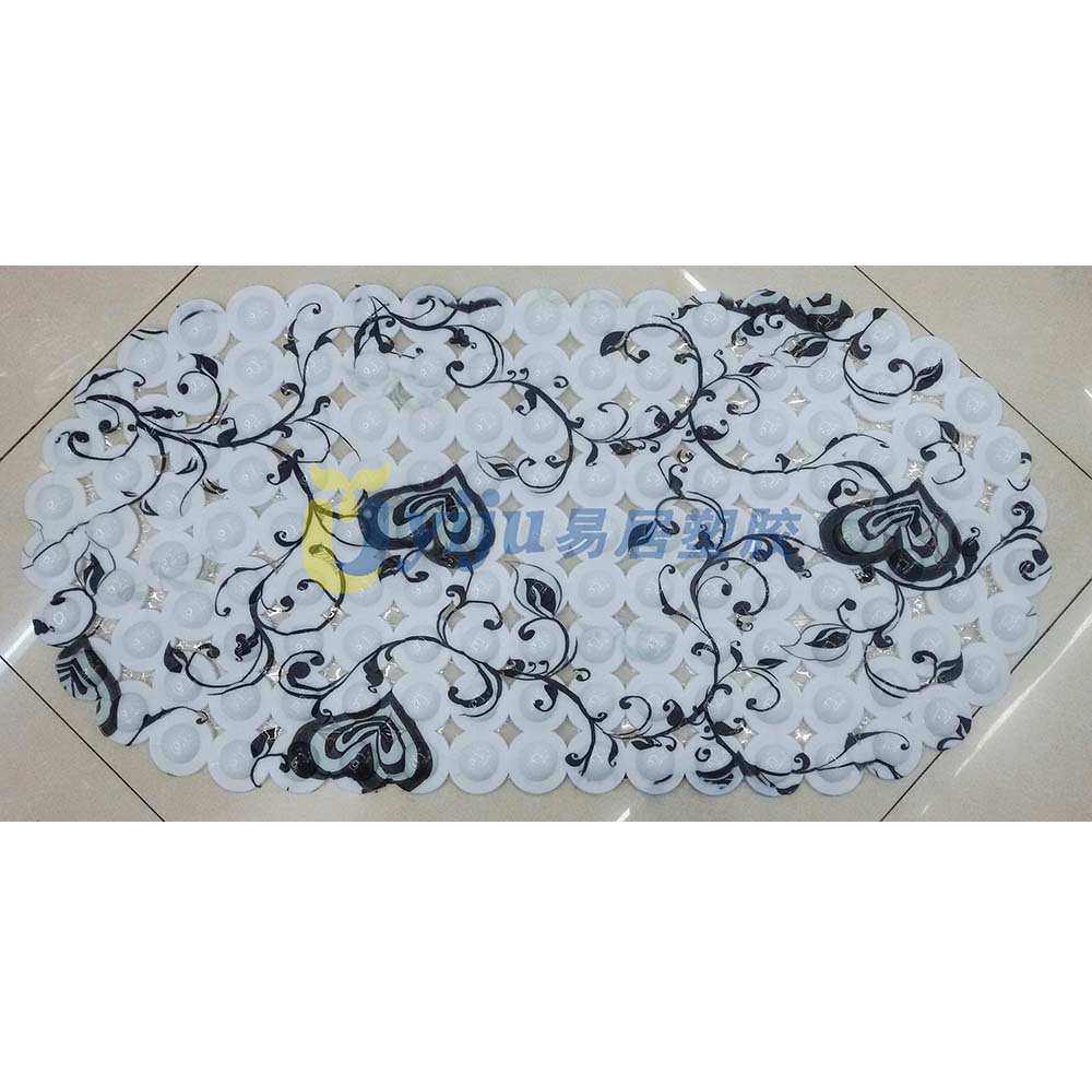 New style bubble color printing black love bathroom anti-skid pad bath mat shower bath mat foot pad