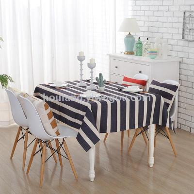 Tablecloth plaid table cloth Nordic fresh cotton and linen cloth art desk tablecloth