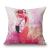 Flamingo printing flax cotton - linen pillow pillow pillow pillow decorative cushion cover without core