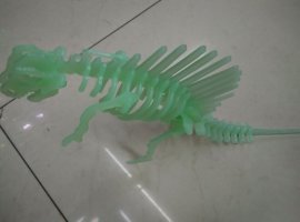 children‘s educational toys tyrannosaurus rex skeleton assembly， luminous plastic building block puzzle