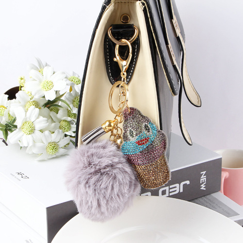 Mink Fur Fox Pendant Cute Doll Bag pendant Keychain Pendant Bag Mobile Phone Ornaments 