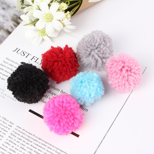 candy color acrylic small plush ball acrylic yarn waxberry ball diy clothing accessories can be customized manufacturers