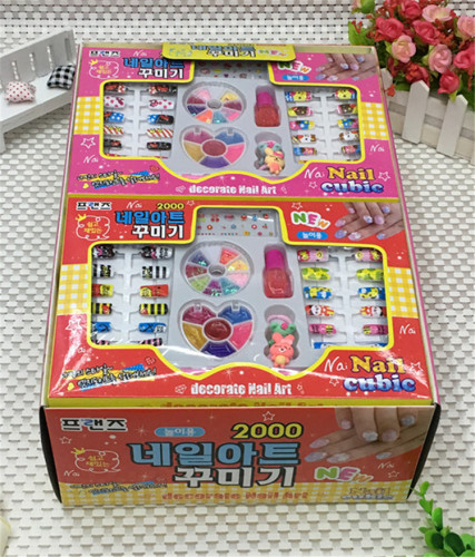 korean stationery children nail stickers nail polish manicure set 2000g nail stickers nail polish set